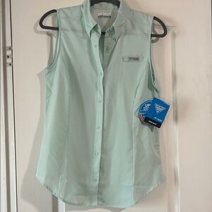 Columbia Light Green Sleeveless Blouse